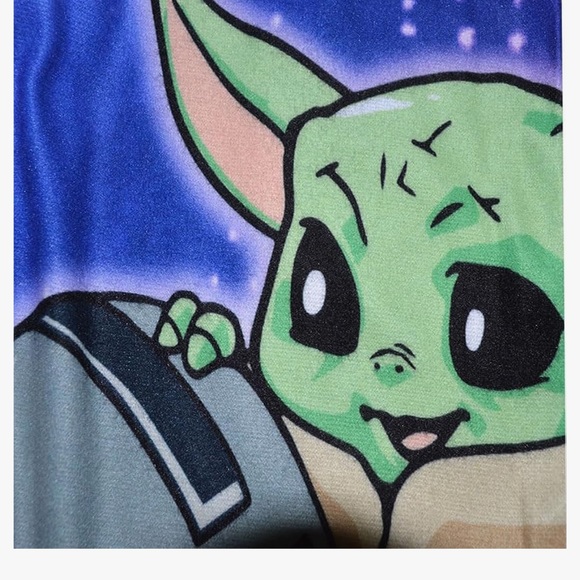 Star Wars Grogu Hooded Onesie Pajama Size 6 - Picture 3 of 5